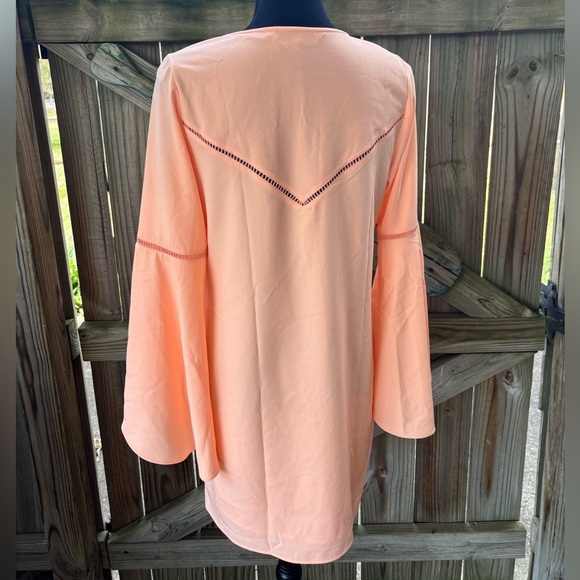 Crosby by Mollie Burch Long Flowing Bell Sleeve Dress with Cutout Details Size M - Picture 2 of 7